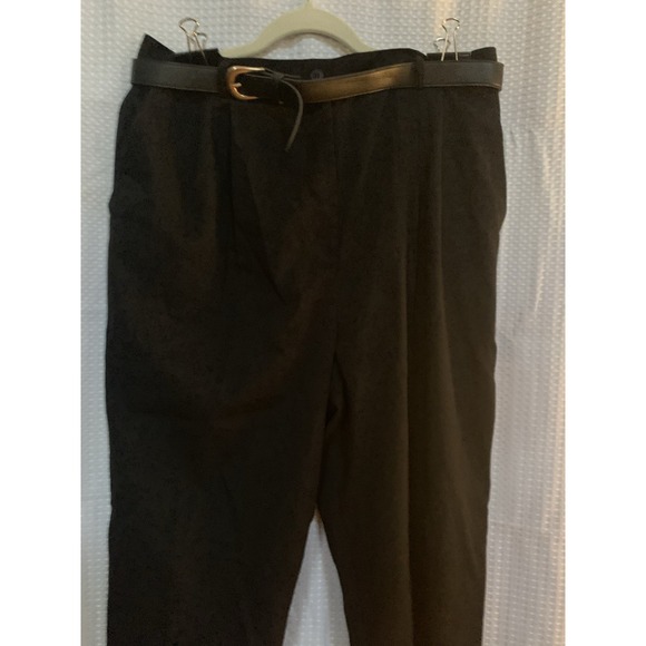 Sag Harbor Womens 18 Black Belted Dress Pants - Picture 2 of 6
